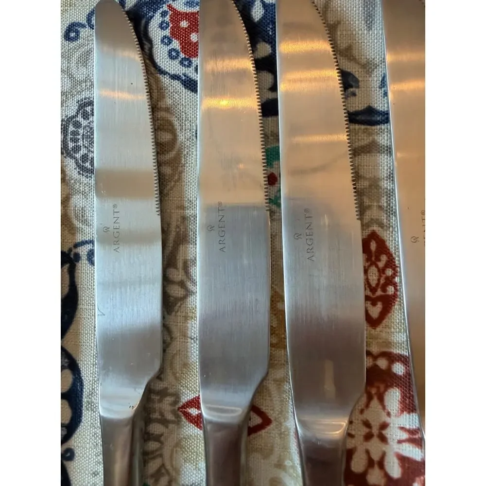 Argent Orfevres NOVA Satin 18/10 Stainless Steel Flatware 6 butter knives
